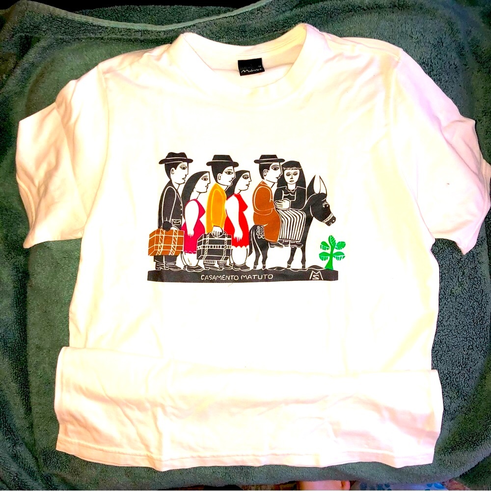 Malwee Kids Cool Brazilian Folkloric Art T Shirt Casamento Matuto size 14